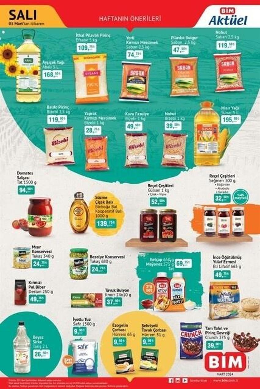 5-9 Mart BİM aktüel katalog 2024 yayınlandı! Ramazan'da sahurluk, iftarlık ne ararsan indirimde!