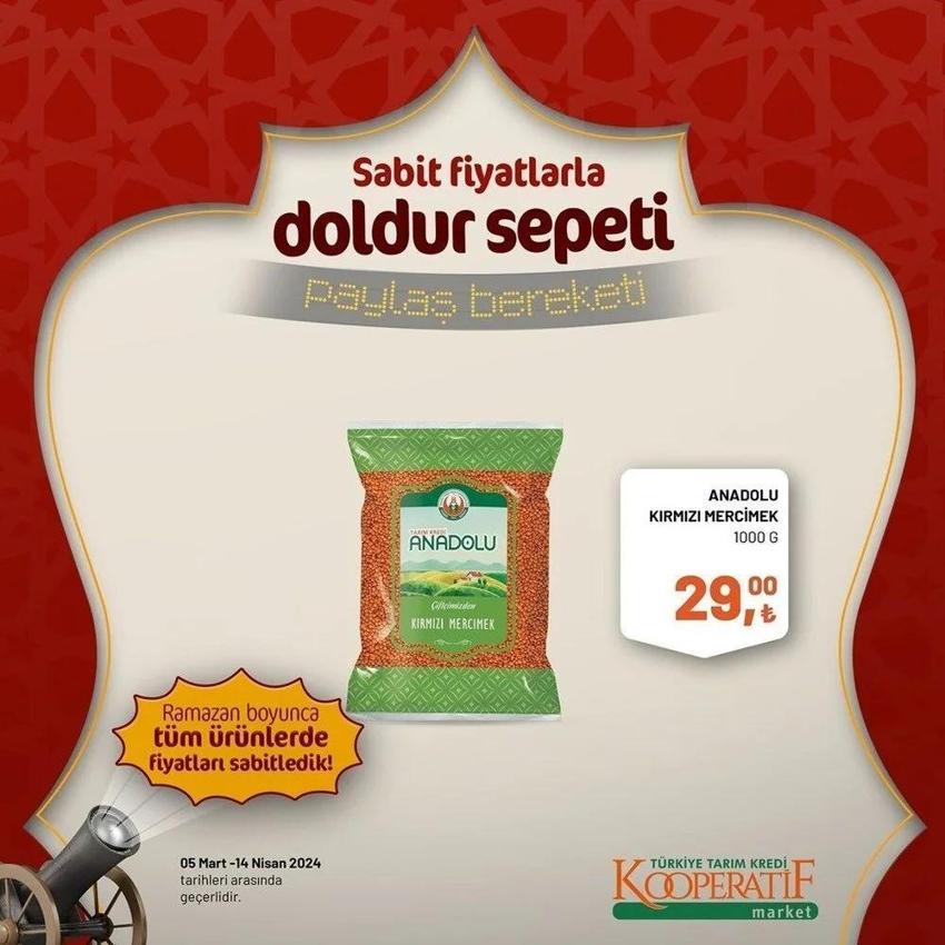 Tarım Kredi Market'in Ramazan Kolisinde her şey var! Tarım Kooperatif 5 Mart-14 Nisan Ramazan katalogu yayınlandı!