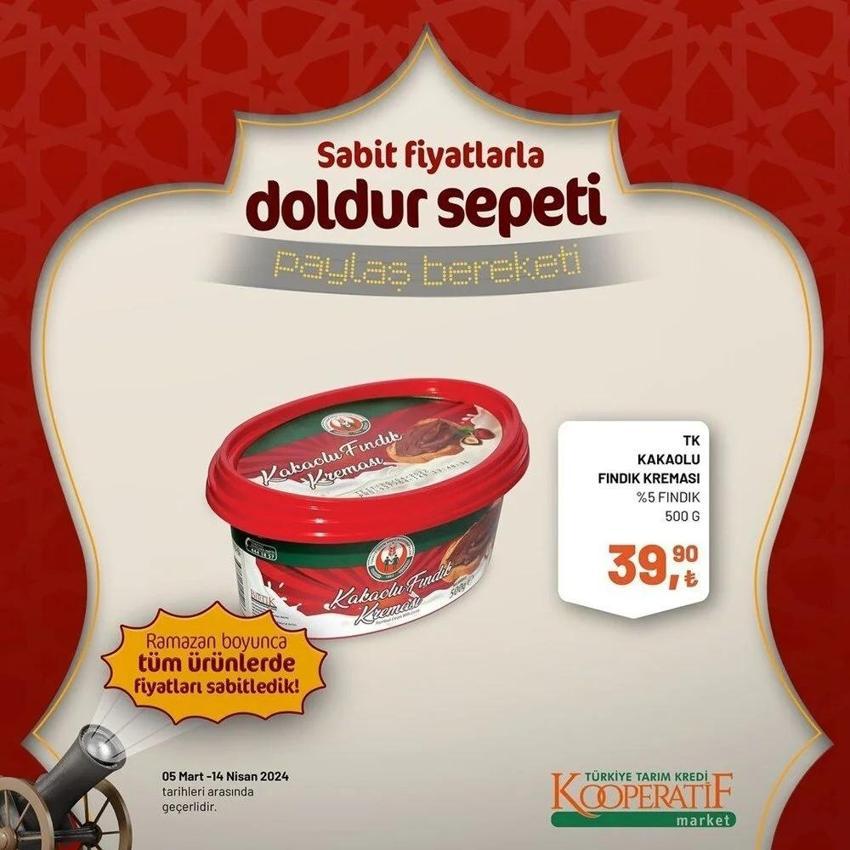 Tarım Kredi Market'in Ramazan Kolisinde her şey var! Tarım Kooperatif 5 Mart-14 Nisan Ramazan katalogu yayınlandı!