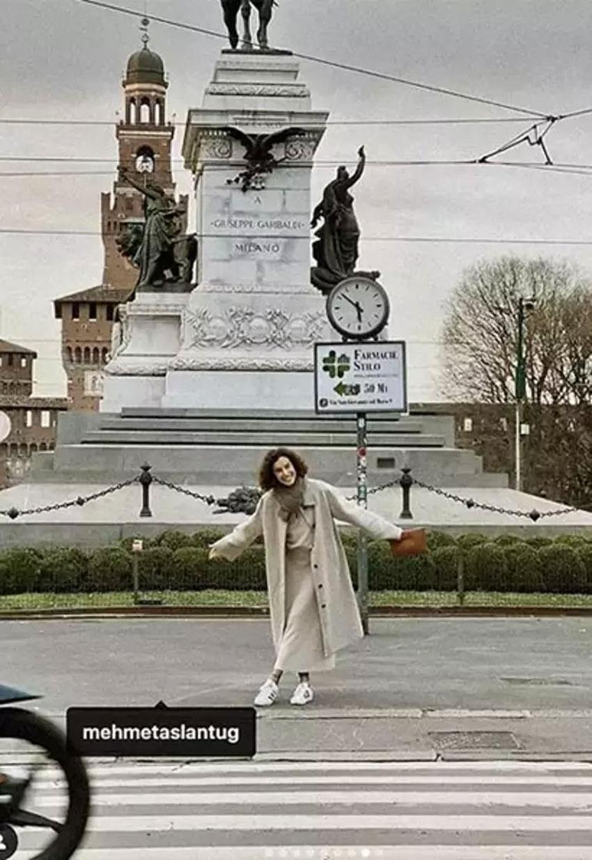 Mehmet Aslantuğ ve Arzum Onan birlikte yurt dışına mı çıktı? Milano fotoğrafındaki detay dikkat çekti