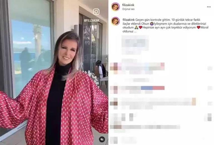 Filiz Akın son durumunu açıkladı! '10 günlük tekrar farklı ilaçlar eklendi’