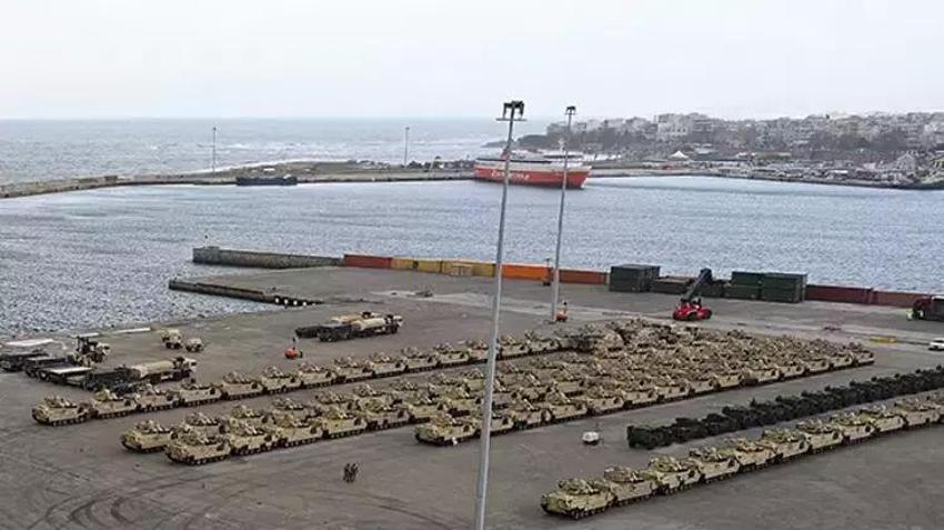 ABD'nin tankları sınırda! Yunanistan, Dedeağaç'ta askeri yığınak yapıyor