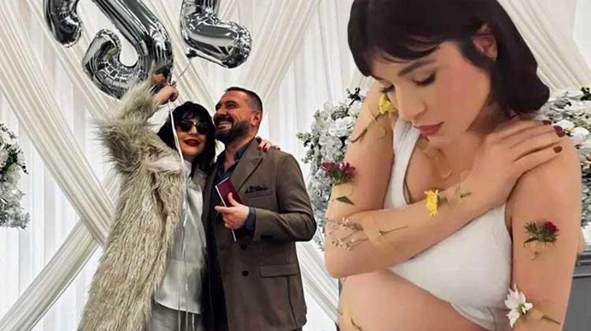 7 aylık hamile olan Gonca Vuslateri evlendi! Eşi ilk kez görüldü