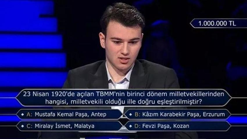 Kim Milyoner Olmak İster'de bir ilk! Yarışmacı 5 milyon TL'lik ödülü kazandı