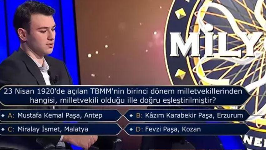 Kim Milyoner Olmak İster'de bir ilk! Yarışmacı 5 milyon TL'lik ödülü kazandı