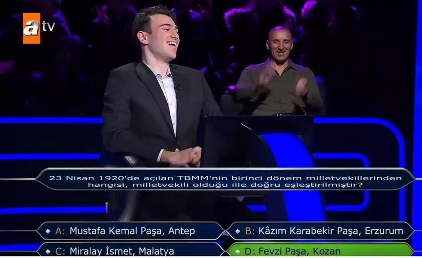 Kim Milyoner'de 5 milyon TL'lik soruyu cevapladı, Kenan İmirzalıoğlu şaştı kaldı! İşte 5 milyonluk final sorusu