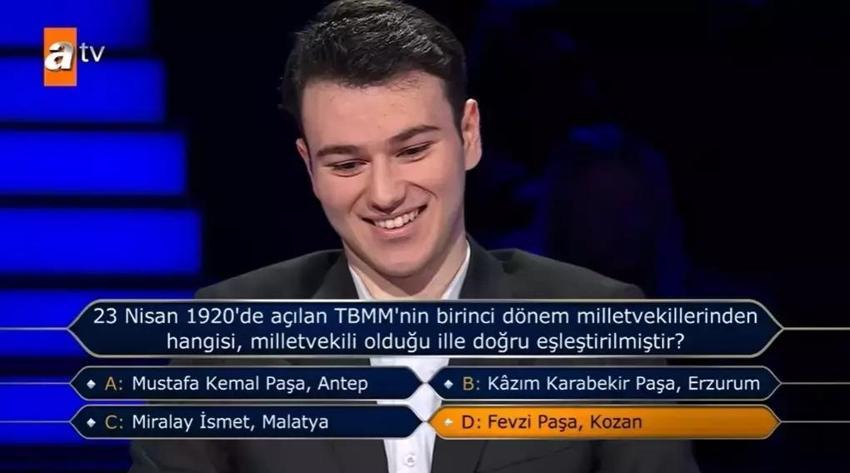 Kim Milyoner'de 5 milyon TL'lik soruyu cevapladı, Kenan İmirzalıoğlu şaştı kaldı! İşte 5 milyonluk final sorusu