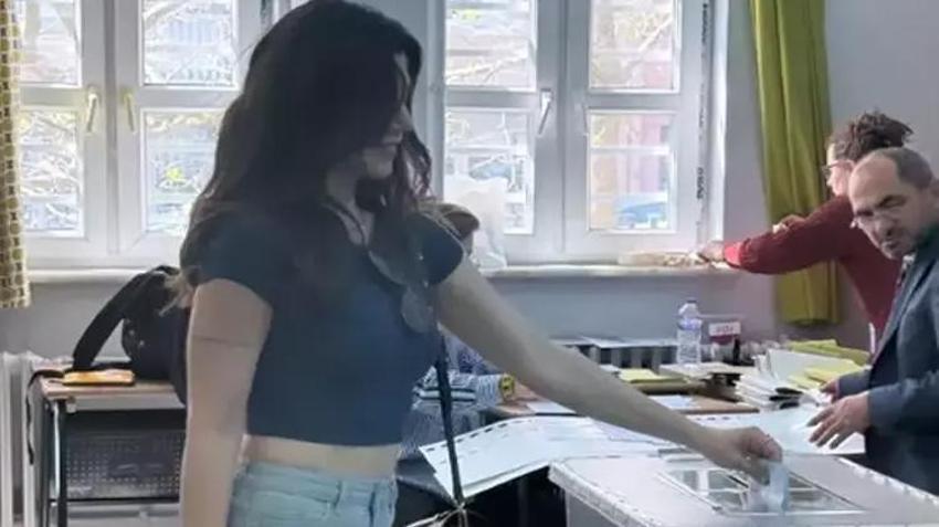 Hande Erçel oy kullanmaya Hakan Sabancı'nın VIP aracıyla geldi! Ünlü isimler sandık başında