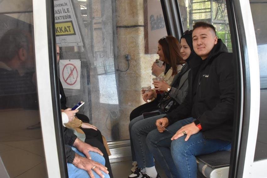 Antalya'daki faica sonrası da Ordu'da teleferiğe yoğun ilgi