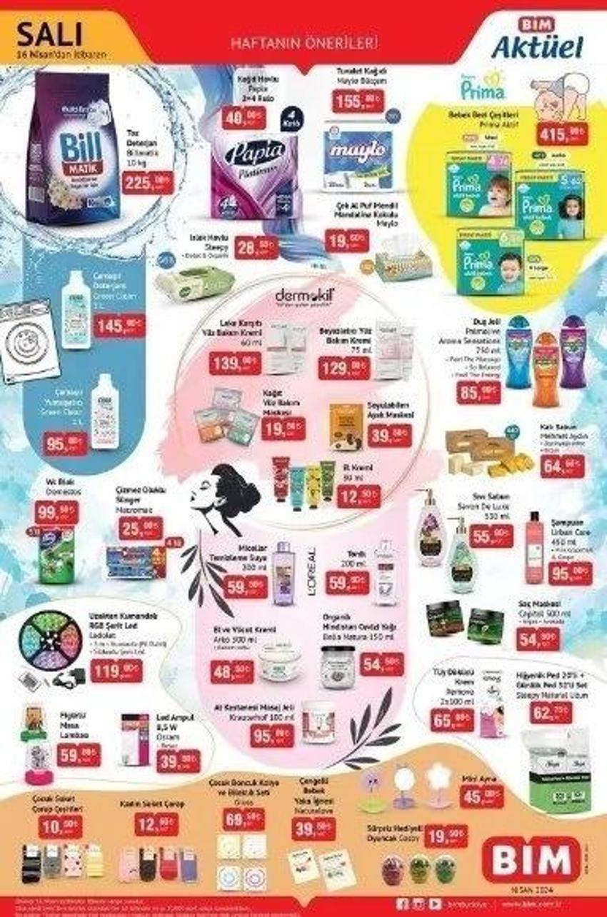 BİM 16-19 Nisan aktüel katalog: Kozmetik ürünler ön planda, elektrikli bisiklet geliyor