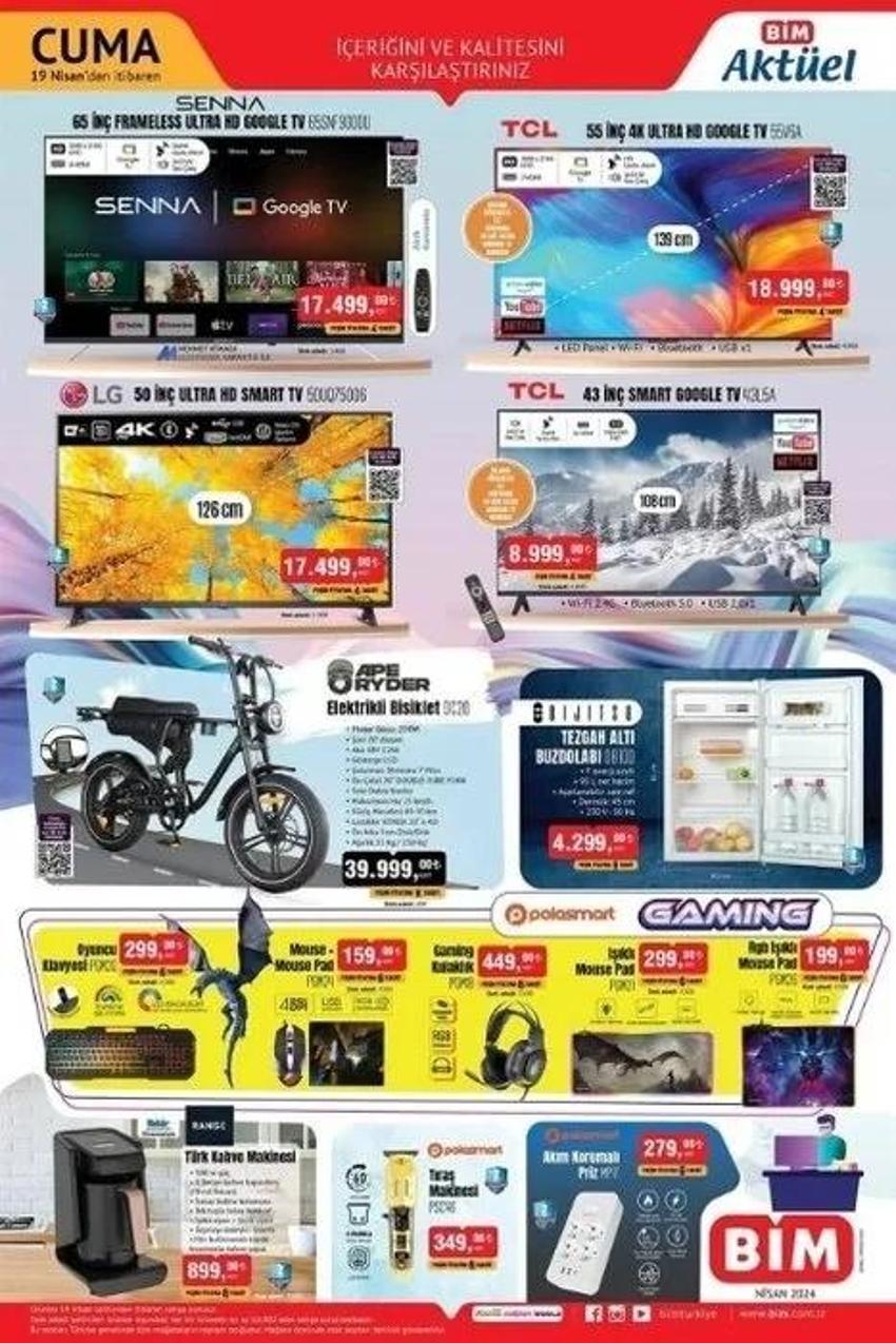 BİM 16-19 Nisan aktüel katalog: Kozmetik ürünler ön planda, elektrikli bisiklet geliyor