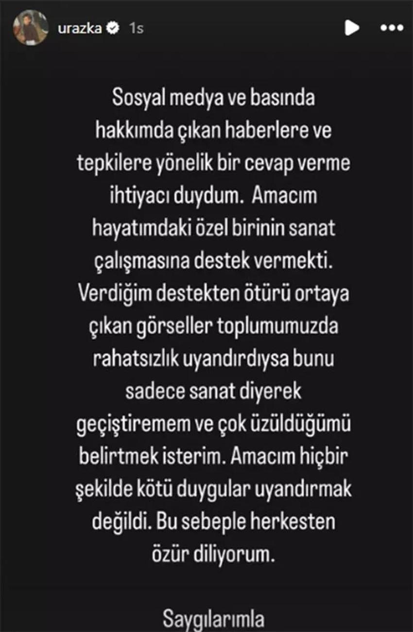 Uraz Kaygılaroğlu'ndan yeni açıklama! Sergi pozlarına tepkilerden sonra özür dilemişti