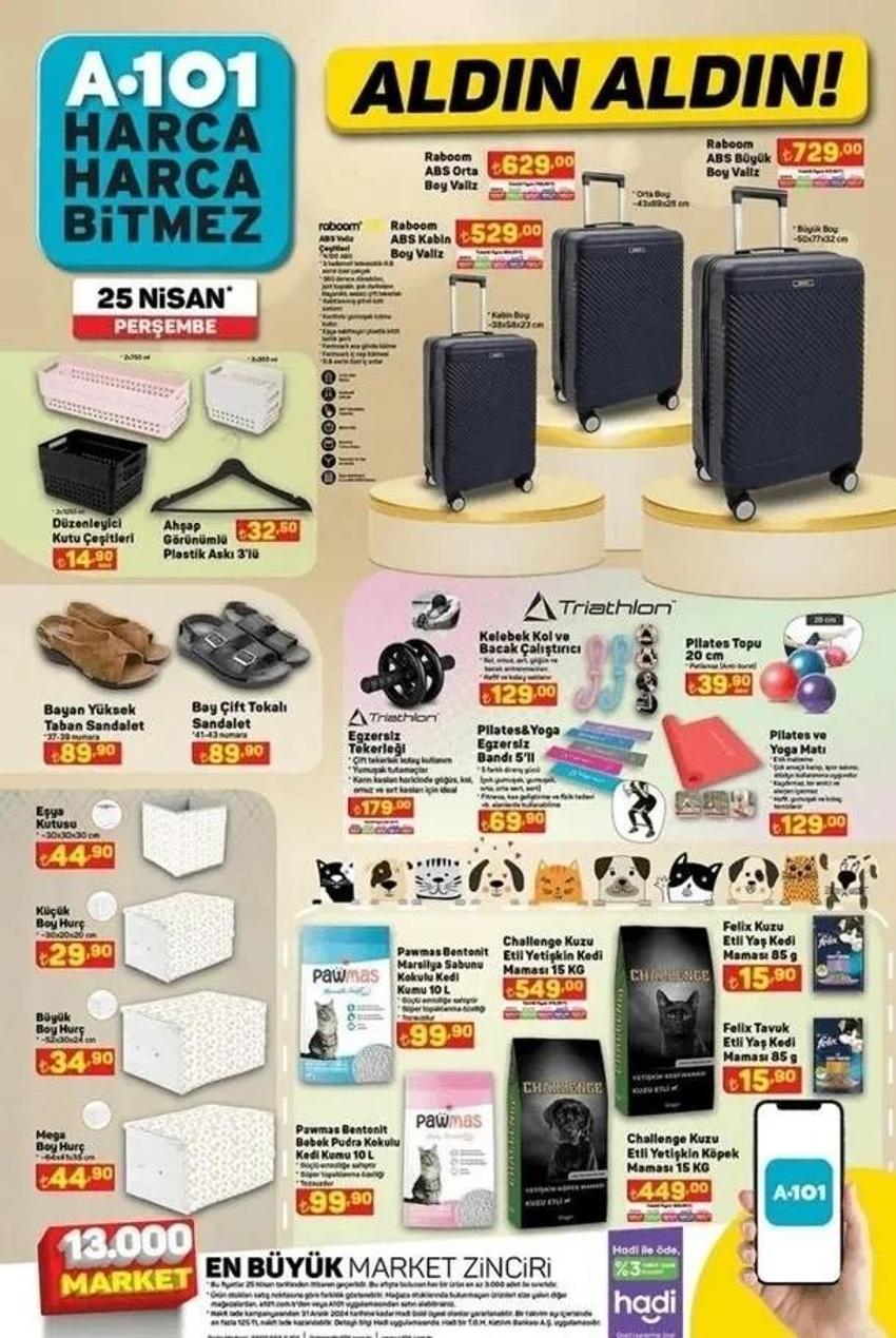 A101 25 Nisan aktüel katalog yayınlandı! Bu Perşembe A101'de indirimde neler var? 