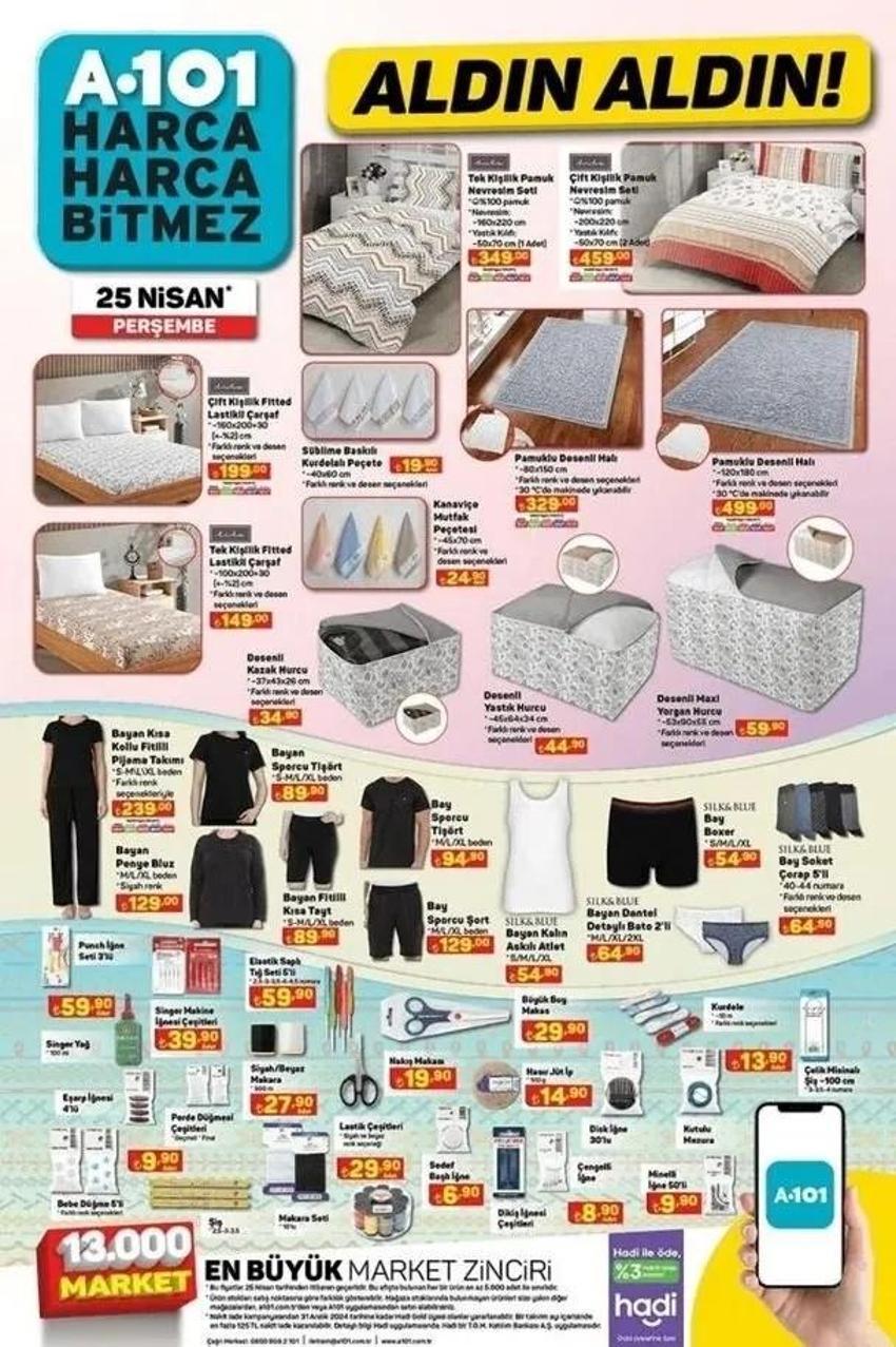 A101 25 Nisan aktüel katalog yayınlandı! Bu Perşembe A101'de indirimde neler var? 