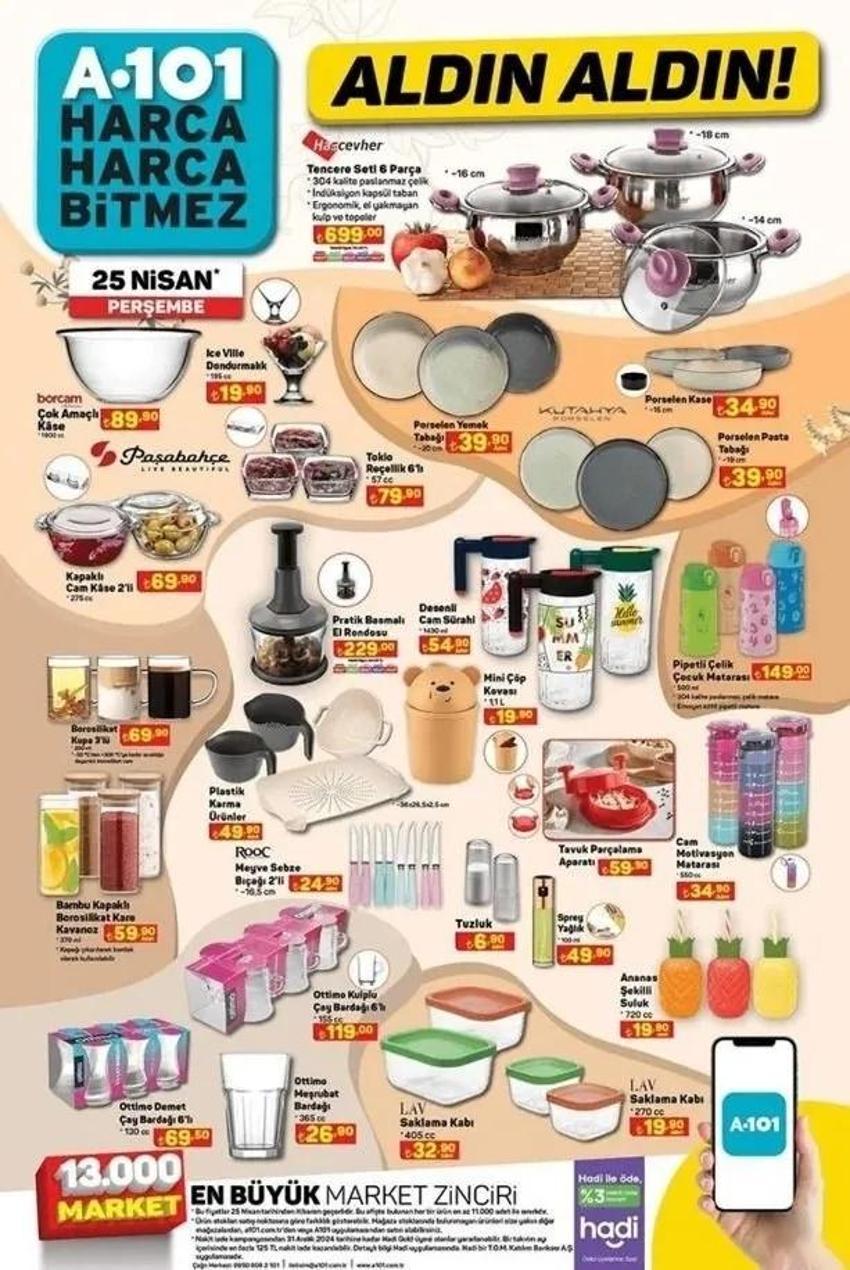 A101 25 Nisan aktüel katalog yayınlandı! Bu Perşembe A101'de indirimde neler var? 