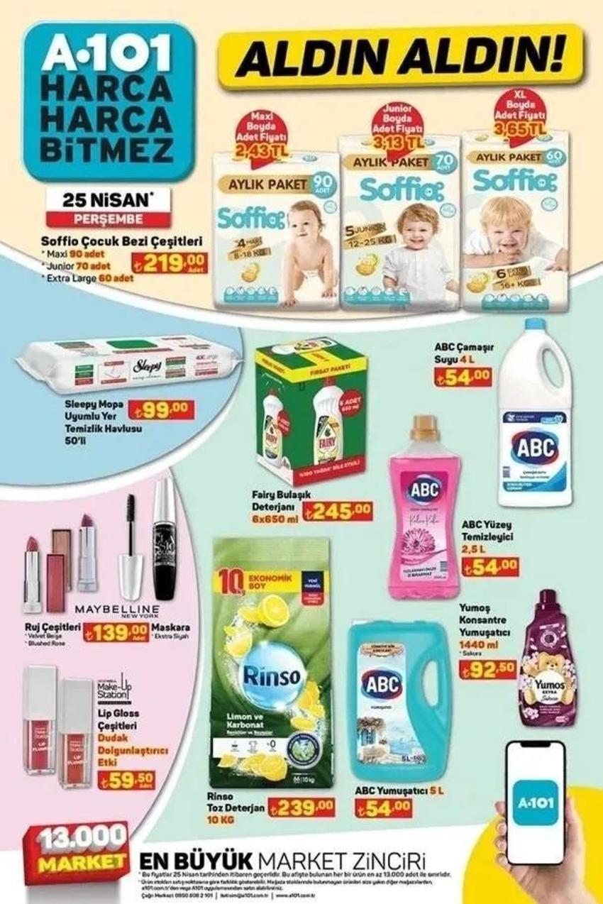 A101 25 Nisan aktüel katalog yayınlandı! Bu Perşembe A101'de indirimde neler var? 