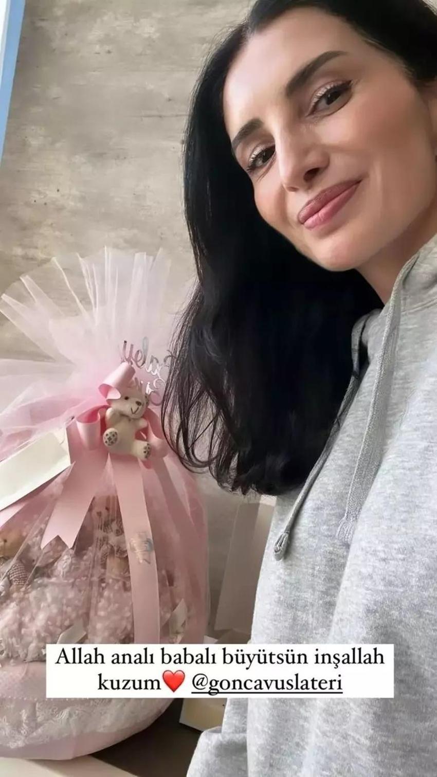 Gonca Vuslateri ilk bebeğini kucağına aldı! Kızına verdiği isim dikkat çekti