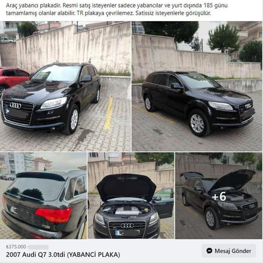 200 bin liraya lüks araba satıyorlar! Evraksız yasadışı satış yapıyorlar, işte fiyatlar