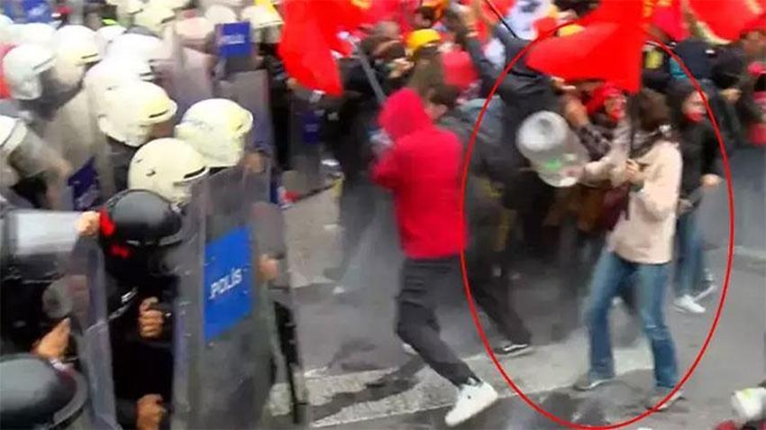 Saraçhane olayında yeni gelişme! Polise damacanayla saldıran kadına gözaltı