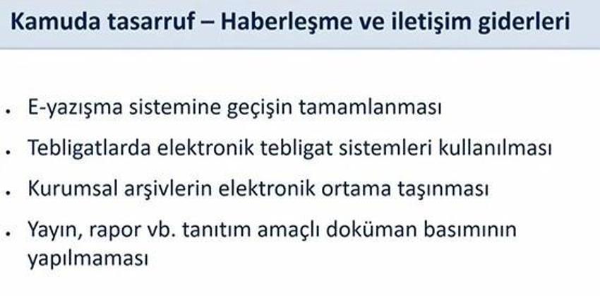 Tasarruf paketi maddeleri: Kamuda tasarruf paketi (Taşıt, istihdam, binalar, enerji) Hangi alanlarda tasarruf yapılacak?