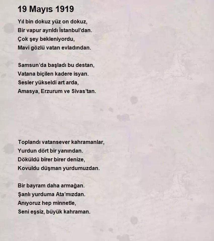 19 Mayıs şiirleri uzun kısa! 2,3,4,5,6 kıtalık ilkokul, ortaokul, lise için resimli, duygusal 19 Mayıs Atatürk'ü Anma, Gençlik ve Spor Bayramı Şiirleri