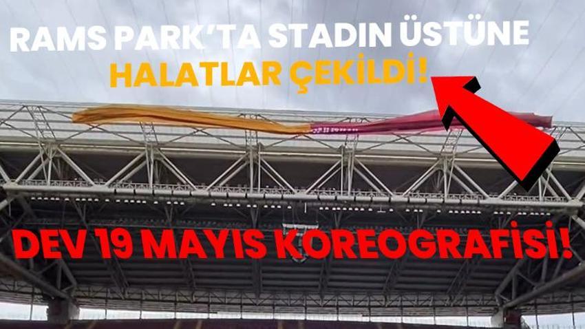 Rams Park'ta stadın üstüne halatlar çekildi! UltrAslan'dan dev koreografi geldi