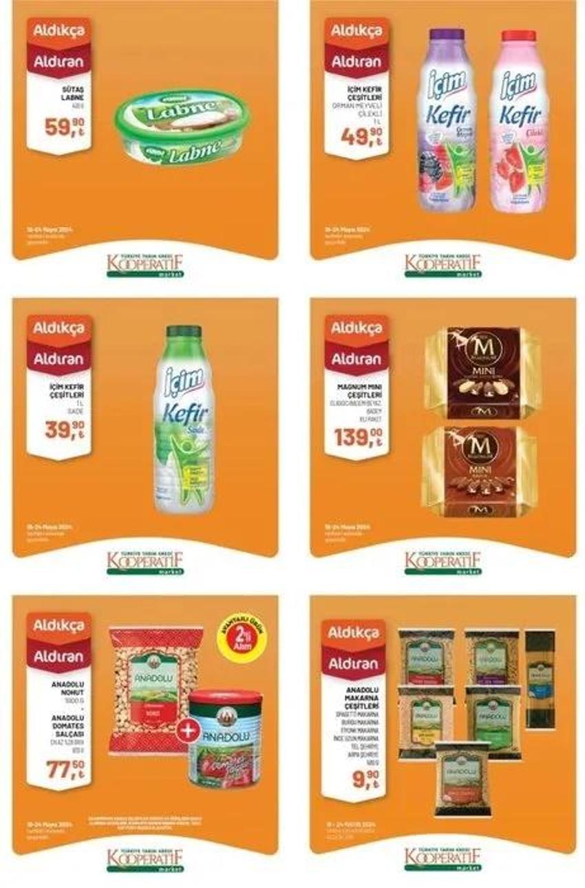 Tarım Market 22-24 Mayıs aktüel katalog: Tarım Kredi'de Ayçiçek yağı, beyaz peynir fiyatını kimse tahmin edemedi