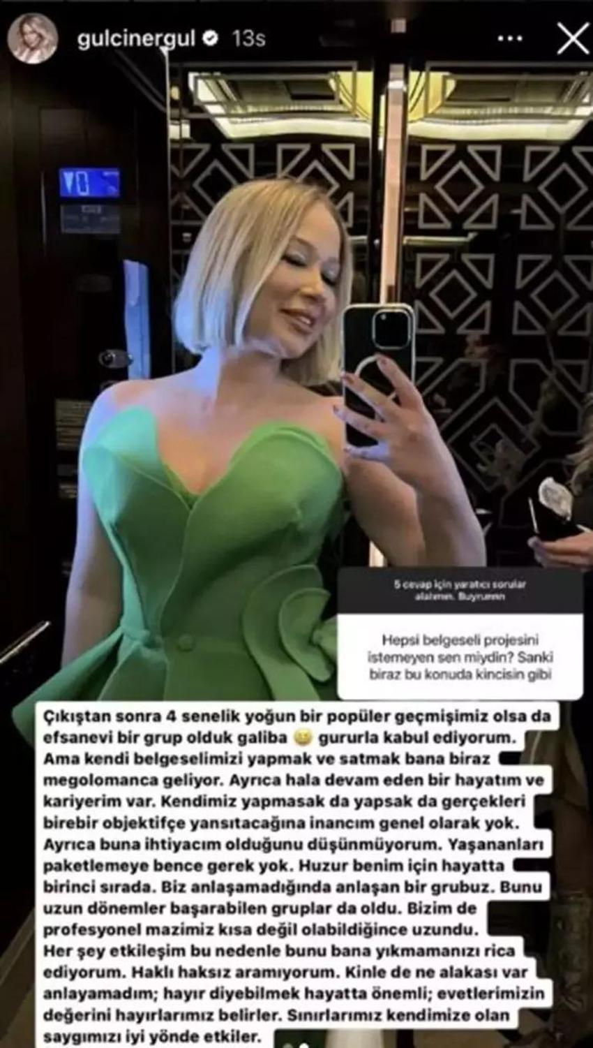 Hepsi’nin belgeseli yapılacaktı, Gülçin Ergül sessizliğini bozdu: 'Megalomanca geliyor'