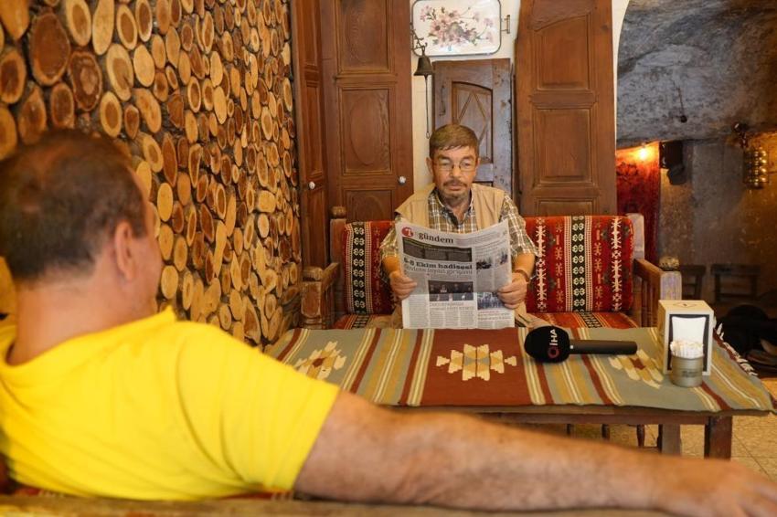 Gaziantep'in 'Terso Kemal'i gazeteleri ters okuyor