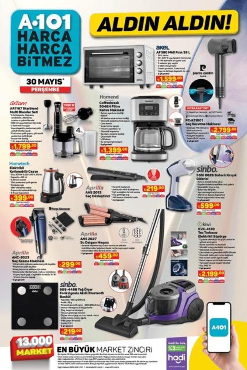 A101 30 Mayıs 2024 Aldın Aldın katalog aktüel: Yaz A101'e sıcak geldi, fiyatlar bu ürünlerde düştü! 