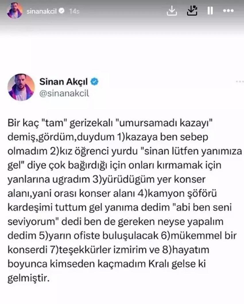 Sinan Akçıl, kazaya neden oldu! Şoförden kaçması gündem oldu