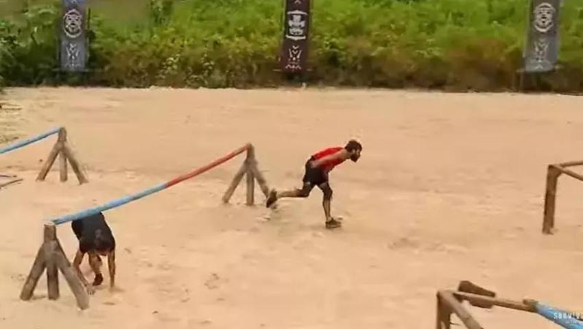 Survivor'da ilk eleme adayı parkurda kendini yere bıraktı!