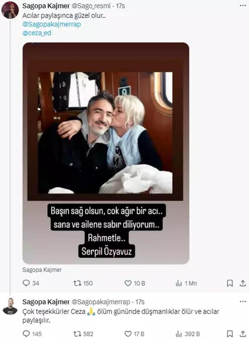Ceza ve Sagopa Kajmer'in mesajları göz yaşarttı! 'Ölüm gününde düşmanlıklar ölür'