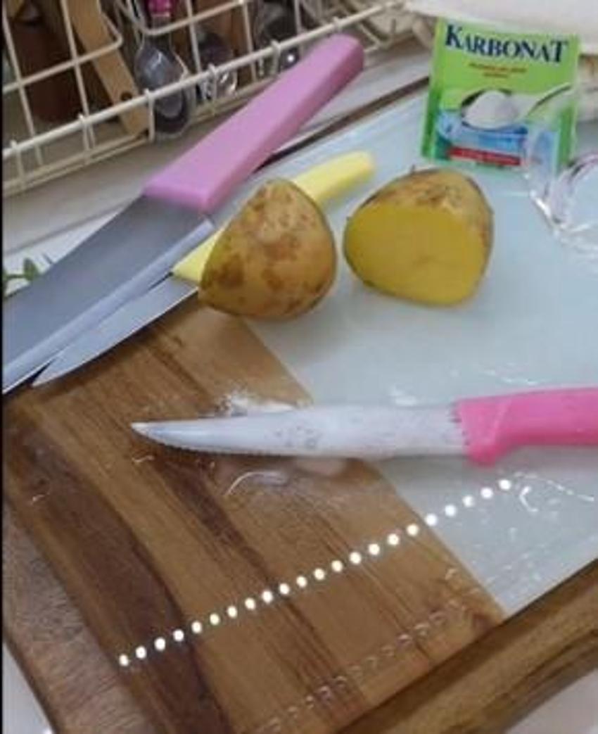 Bu yöntemle bıçaklar jilet gibi keskinleşiyor; Kurban bayramı öncesi evde bıçak bilemeye 3 malzeme yetiyor! Biraz dökün patatesle ovun!