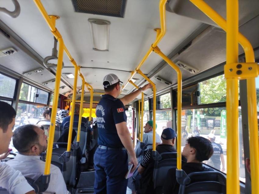 Büyükşehir zabıtasından toplu taşıma araçlarında klima denetimi