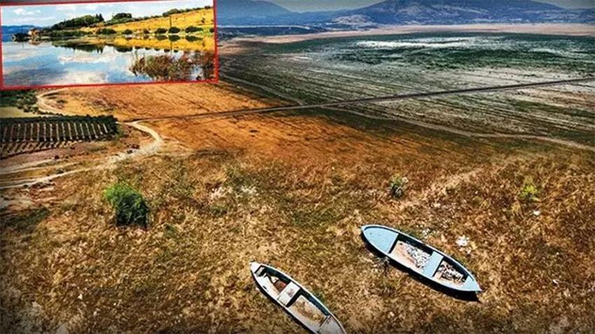 Marmara Gölü'nde balıkçılık yerine tarım yapılıyor! Kuraklık gölü kuruttu