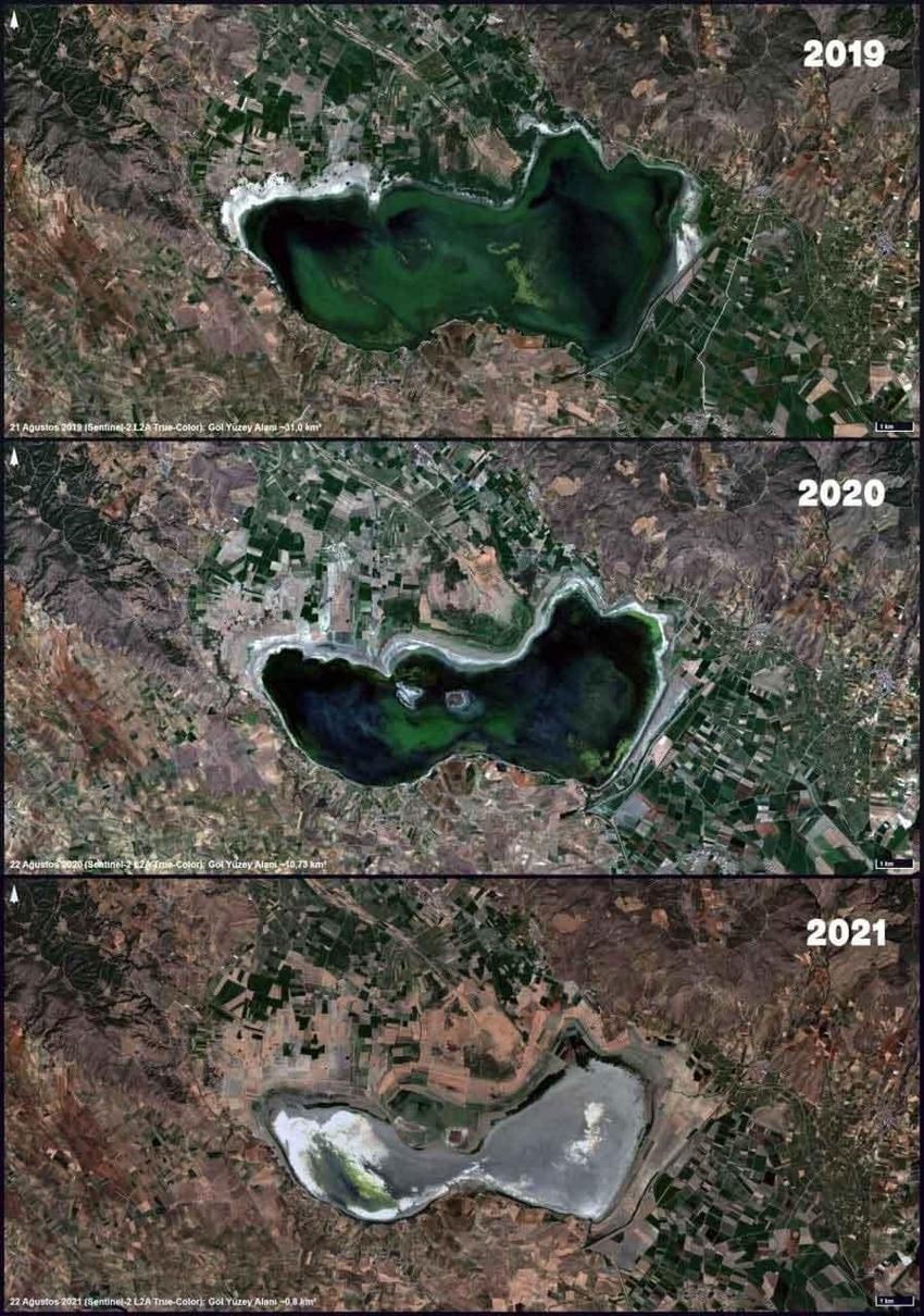 Marmara Gölü'nde balıkçılık yerine tarım yapılıyor! Kuraklık gölü kuruttu