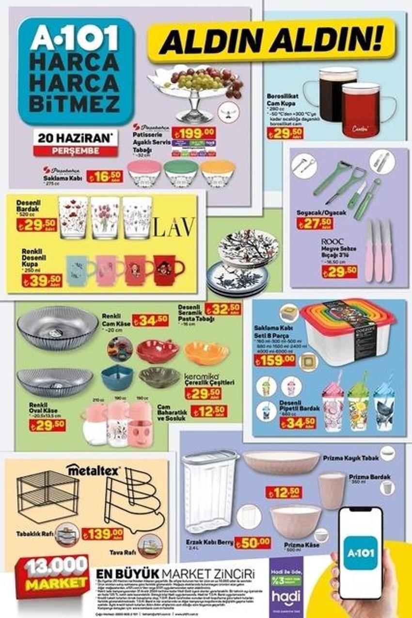 A101 bu hafta dopdolu: 20 Haziran A101 aktüel katalogda hangi ürünler var? 