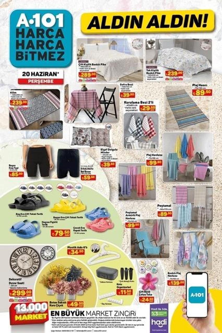A101 bu hafta dopdolu: 20 Haziran A101 aktüel katalogda hangi ürünler var? 