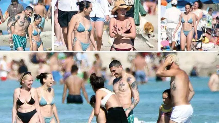 Ünlüler halk plajına akın etti! Tatilciler şaşkınlığını gizleyemedi