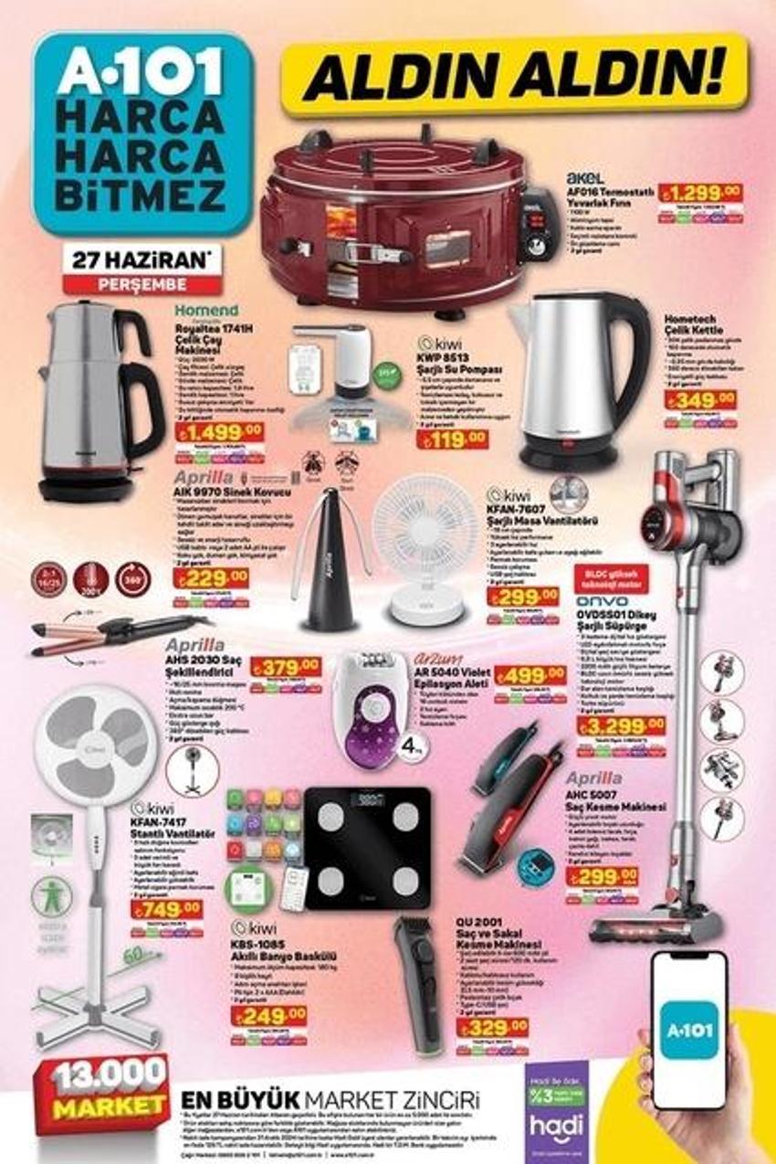 A101 27 Haziran 2024 aktüel kataloğu: İndirimli ürünlerde neler var?