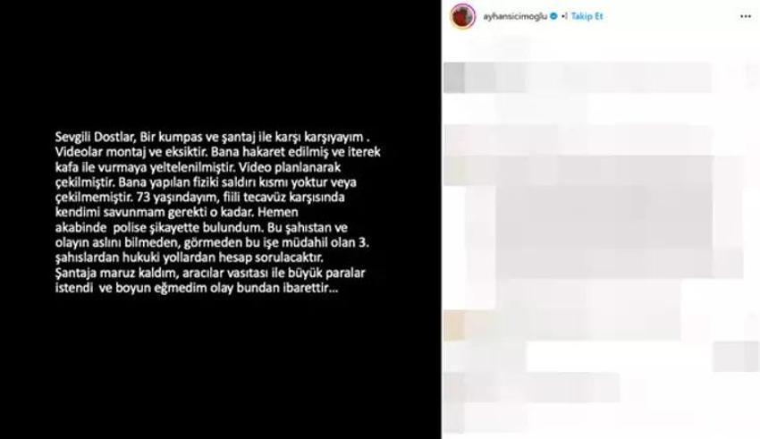 Ayhan Sicimoğlu'ndan tokat savunması geldi! ‘Kumpas ve şantajla karşı karşıyayım’