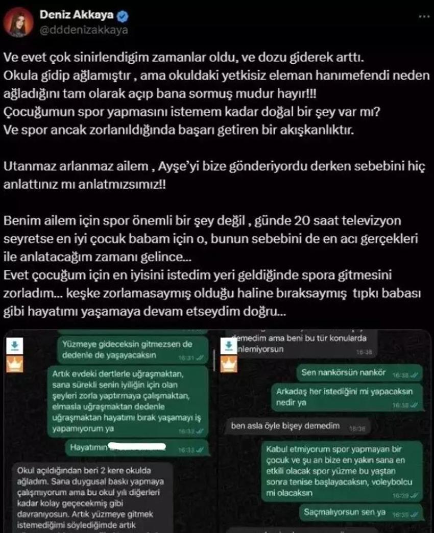 Deniz Akkaya ile kızı Ayşe arasında sular durulmuyor! Ünlü isim mesajları ifşa etti