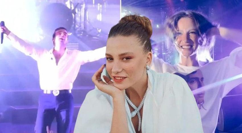 Serenay Sarıkaya sevgilisi Mert Demir'i yalnız bırakmadı! Giydiği tişört dikkat çekti
