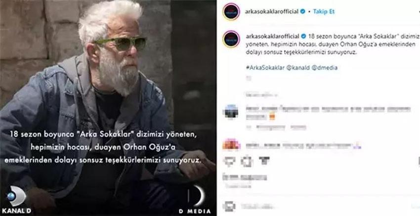 Arka Sokaklar’da Orhan Oğuz’a veda! ‘Tüm ekip arkadaşlarıma teşekkür ederim’