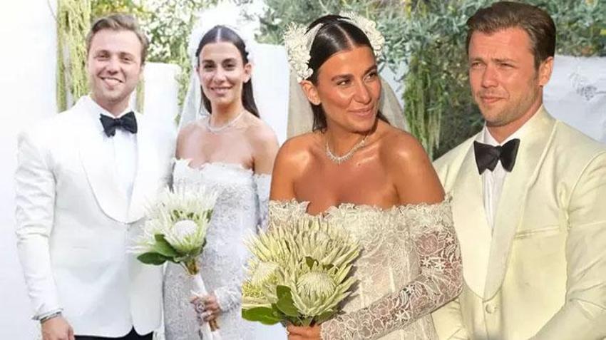 Tolga Sarıtaş ve Zeynep Mayruk’un 5 yıllık aşkında mutlu son... Çeşme'deki nikaha ünlü akını