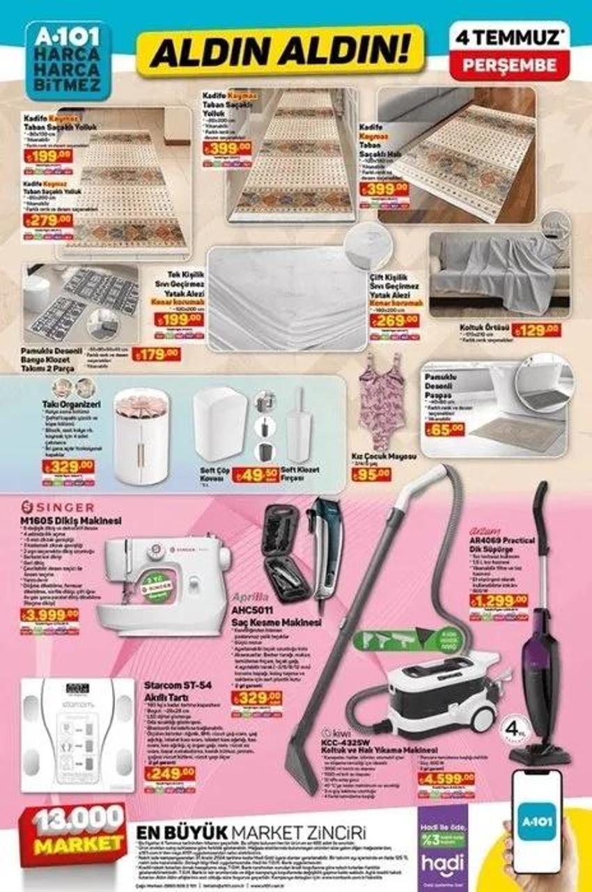 A101 İNDİRİM: 4 Temmuz A101 aktüel katalog 2024 yayınlandı! Bu Perşembe hangi ürünler indirimde?
