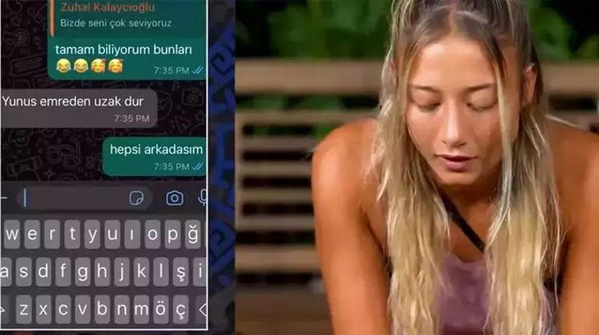 Survivor Yunus Emre’ye eşinin yanında Aleyna Kalaycıoğlu sorusu: ‘Sakin ol’