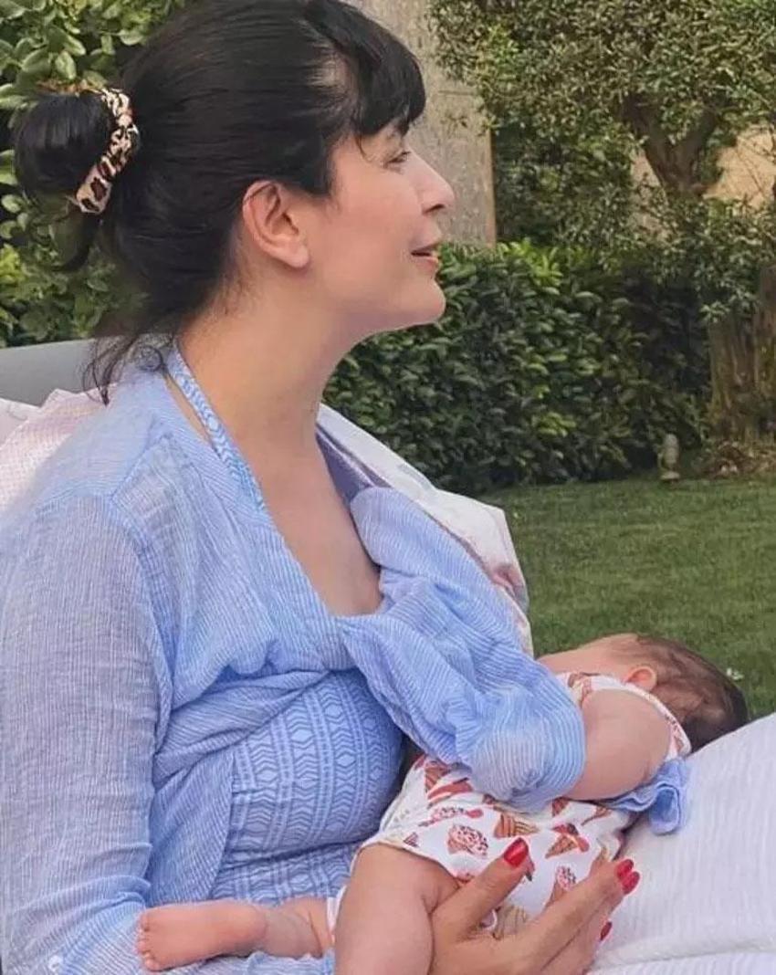 Gonca Vuslateri'nin kızı Asya'nın yüzünü gösterdi