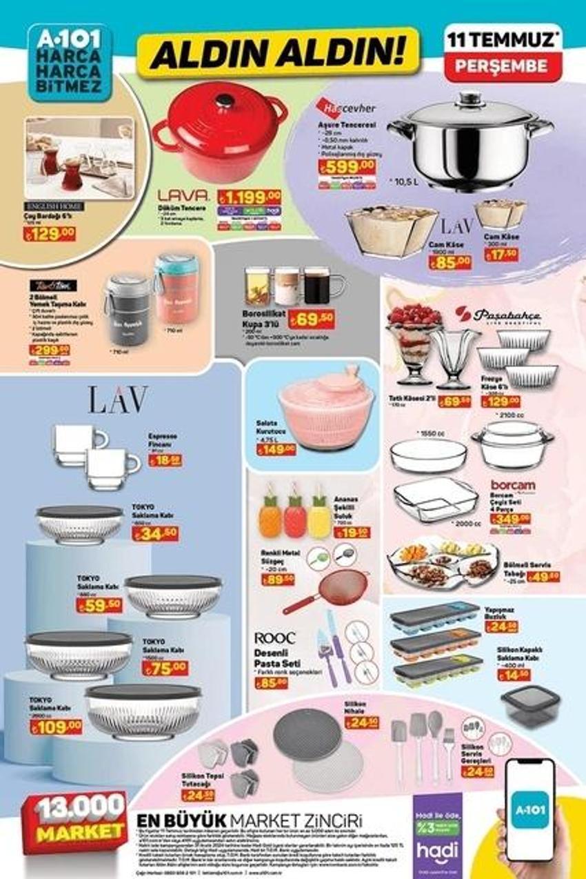 A101 11 Temmuz 2024 aktüel kataloğu: Yaz indiriminde hangi ürünler var?
